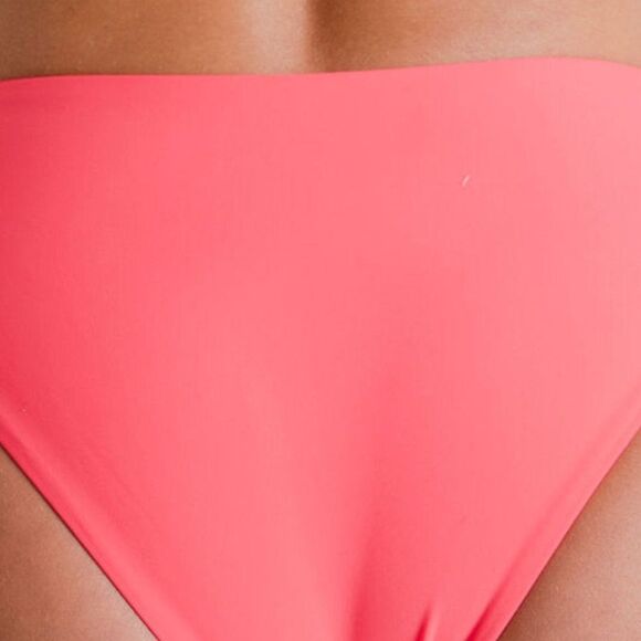 NWT Large: Midrise Full Coverage Briefs Bikini Swim Bottom in Hot Pink - Picture 7 of 8